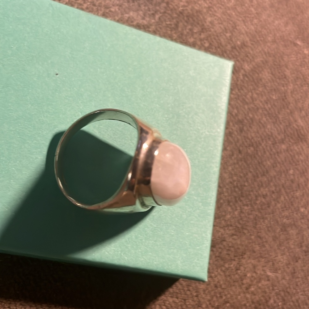 Moonstone Silver Ring (Rainbow Moonstone) View 3